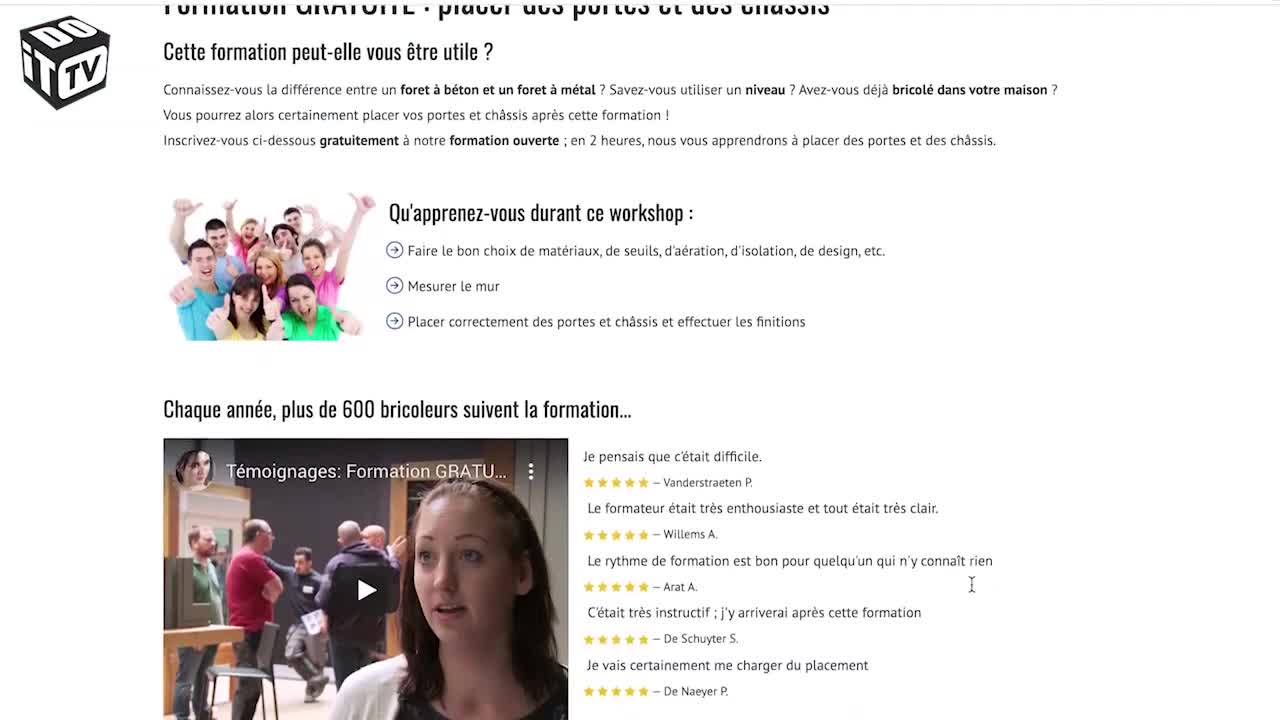 DE L'AIDE POUR INSTALLER DES FENETRES